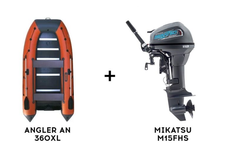 Лодка ПВХ ANGLER AN 360XL + 2х-тактный лодочный мотор MIKATSU M15FHS