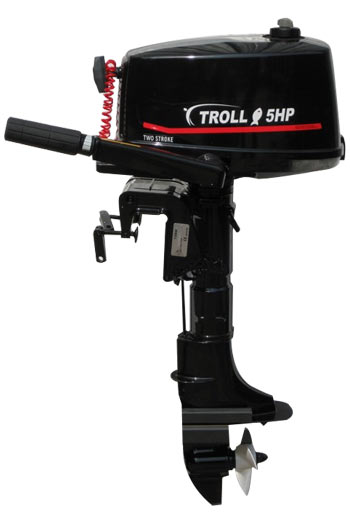 2х-тактный лодочный мотор TROLL T5S + топливный бак