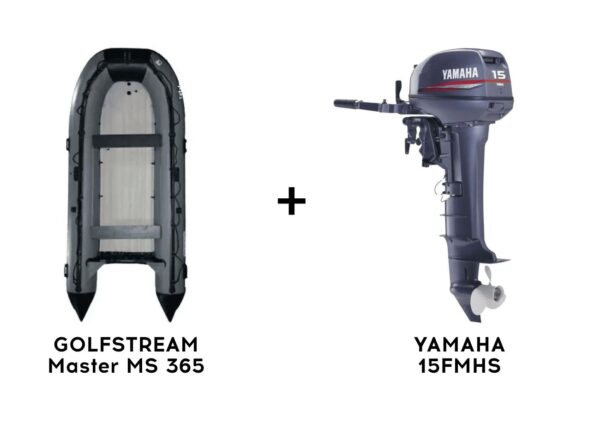 Лодка ПВХ GOLFSTREAM Master MS 365 + 2х-тактный лодочный мотор YAMAHA 15FMHS
