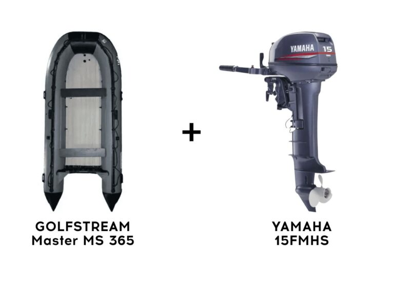 Лодка ПВХ GOLFSTREAM Master MS 365 + 2х-тактный лодочный мотор YAMAHA 15FMHS